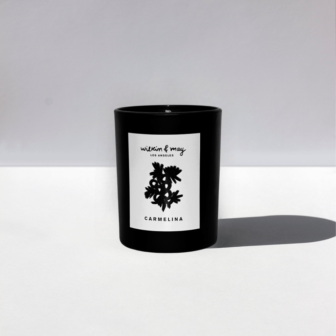 Wilkin & May Carmelina candle in black glass